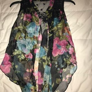 floral cardigan